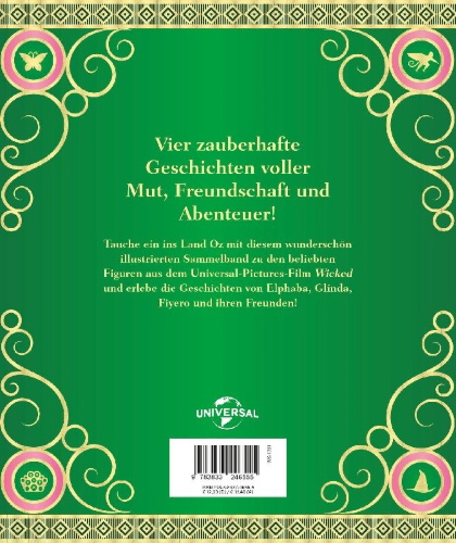 Buchcover und Innenansicht für das Buch: I am Elphaba; I am Glinda; I am Fiyero; We are Shiz