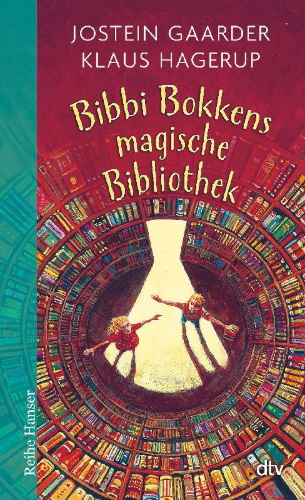Buchcover und Innenansicht für das Buch:  >Bibbi Bokkens magiske bibliotek< (Universitetsforlaget, Oslo)