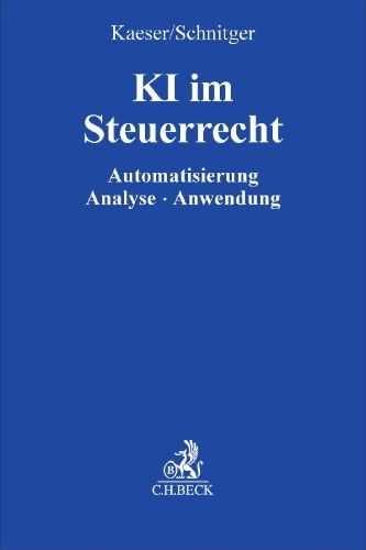 Buchcover und Innenansicht für das Buch: KI im Steuerrecht