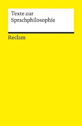 Buchcover und Innenansicht für das Buch: Texte zur Sprachphilosophie