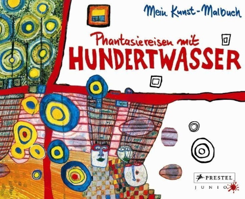 Buchcover und Innenansicht für das Buch: Kunst-Malbuch Hundertwasser