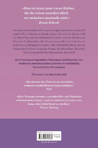 Buchcover und Innenansicht für das Buch: The Sirens of Titan