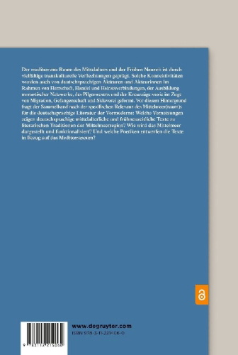 Buchcover und Innenansicht für das Buch: Das Mittelmeer und die deutsche Literatur der Vormoderne