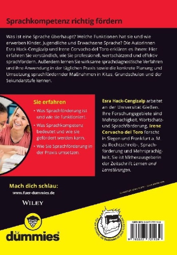 Buchcover und Innenansicht für das Buch: Sprachförderung für Dummies