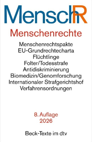 Buchcover und Innenansicht für das Buch: Menschenrechte - Ihr Internationaler Schutz
