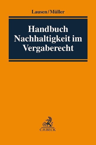 Buchcover und Innenansicht für das Buch: Handbuch Nachhaltigkeit im Vergaberecht