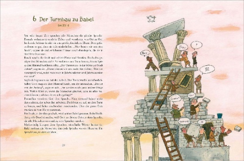 Buchcover und Innenansicht für das Buch: Meine große Kinderbibel