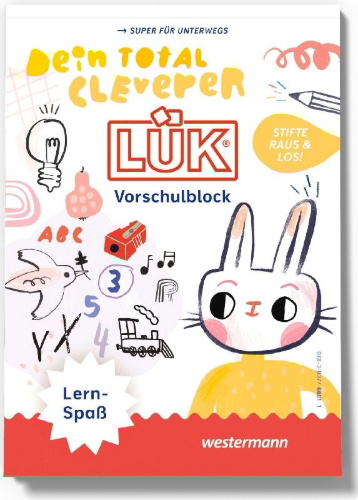 Buchcover und Innenansicht für das Buch: LÜK. Dein total cleverer LÜK Vorschulblock LERNSPASS