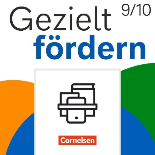 Buchcover und Innenansicht für das Buch: Gezielt fördern 9./10. Schuljahr - Lern- und Übungshefte Deutsch 2025 - Thematische Arbeitshefte im Paket