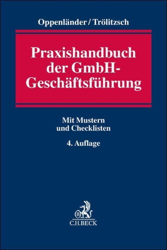 Buchcover und Innenansicht für das Buch: Praxishandbuch der GmbH-Geschäftsführung