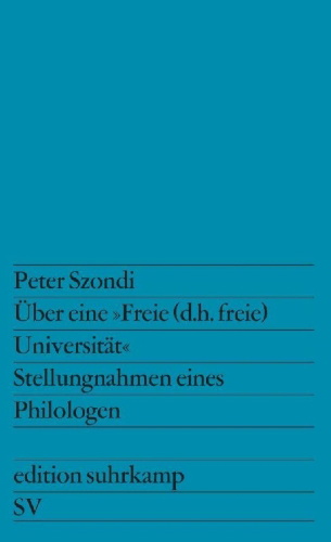 Buchcover und Innenansicht für das Buch: Über eine »Freie (d.h. freie) Universität«