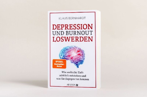 Buchcover und Innenansicht für das Buch: Depression und Burnout loswerden