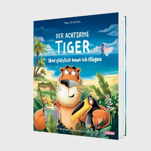 Buchcover und Innenansicht für das Buch: Der achtsame Tiger: Und plötzlich kann ich fliegen