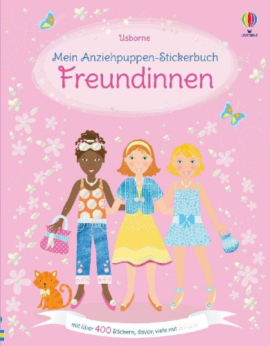 Buchcover und Innenansicht für das Buch: Mein Anziehpuppen-Stickerbuch: Freundinnen