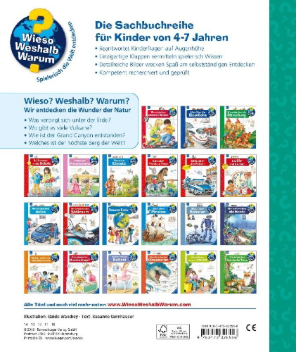 Buchcover und Innenansicht für das Buch: Wieso? Weshalb? Warum?, Band 61: Wir entdecken die Wunder der Natur