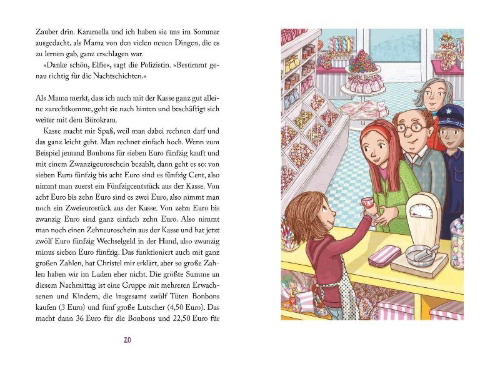 Buchcover und Innenansicht für das Buch: Bella Karamella - Ein bonbonsüßer Rettungsplan