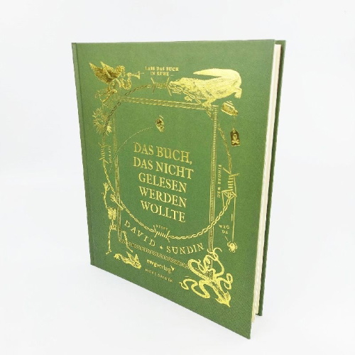 Buchcover und Innenansicht für das Buch: Das Buch, das nicht gelesen werden wollte