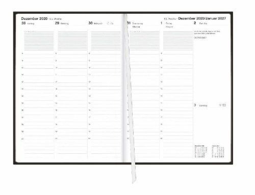 Buchcover und Innenansicht für das Buch: Terminer A5, Struktur schwarz 2027