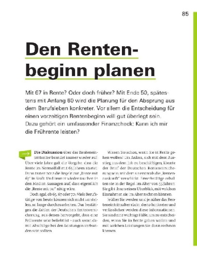 Buchcover und Innenansicht für das Buch: Meine Rente