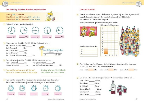 Buchcover und Innenansicht für das Buch: Lernen mit Teo und Tia Mathematik - 2. Klasse Volksschule
