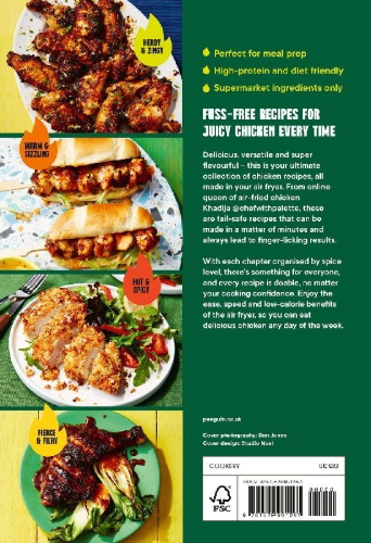 Buchcover und Innenansicht für das Buch: The Ultimate Air Fryer Chicken Book