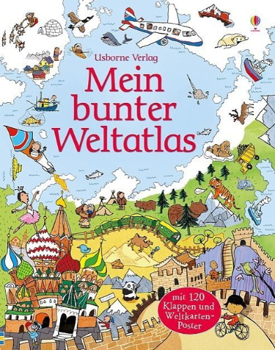 Buchcover und Innenansicht für das Buch: Mein bunter Weltatlas