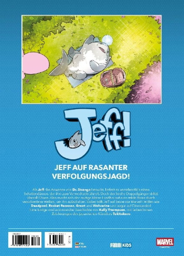 Buchcover und Innenansicht für das Buch: Jeff the Land Shark (2025) #1-#5