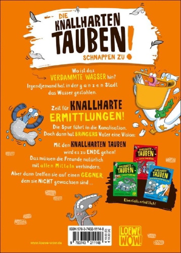 Buchcover und Innenansicht für das Buch: Real Pigeons Splash Back