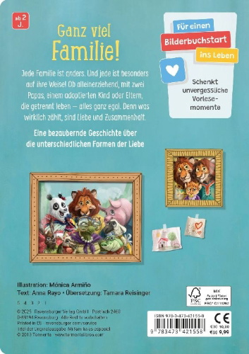 Buchcover und Innenansicht für das Buch: Mi familia es especial