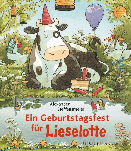 Buchcover und Innenansicht für das Buch: Ein Geburtstagsfest für Lieselotte (Mini-Ausgabe)