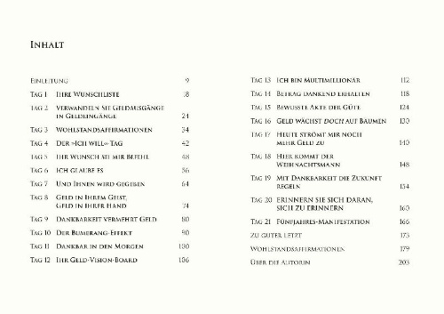 Buchcover und Innenansicht für das Buch: Countdown zum Reichtum