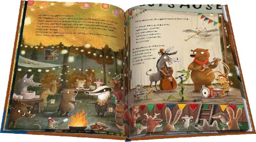 Buchcover und Innenansicht für das Buch: Hase Hibiskus und die Herbstsause