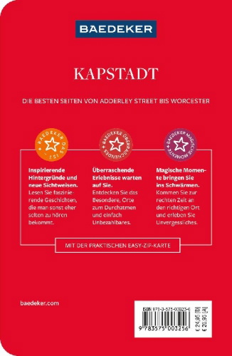 Buchcover und Innenansicht für das Buch: Baedeker Reiseführer Kapstadt, Garden Route