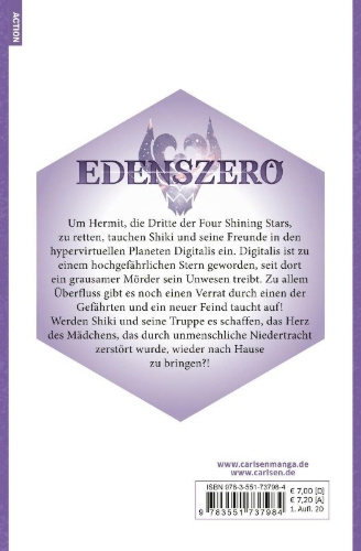 Buchcover und Innenansicht für das Buch: Edens Zero
