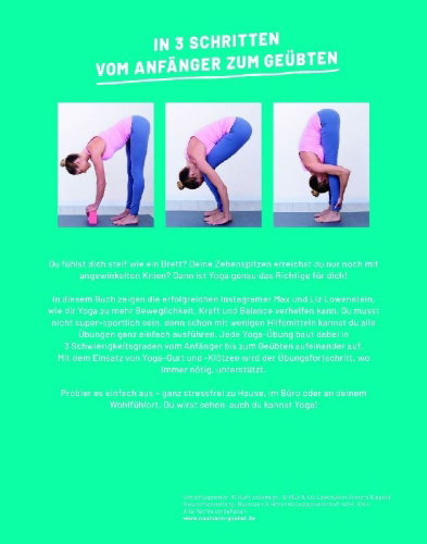Buchcover und Innenansicht für das Buch: Yoga für Ungelenkige I Das Buch für Anfänger