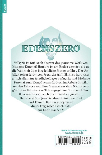 Buchcover und Innenansicht für das Buch: Edens Zero