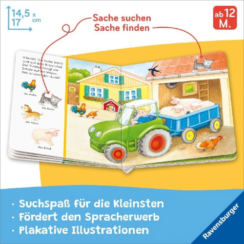 Buchcover und Innenansicht für das Buch: Mein erstes Sachen suchen: Mein Bauernhof