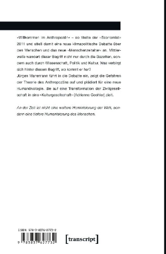 Buchcover und Innenansicht für das Buch: Kritik des Anthropozäns