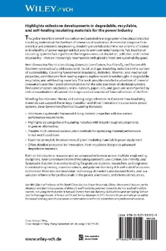 Buchcover und Innenansicht für das Buch: Next-Generation Electrical Insulating Materials