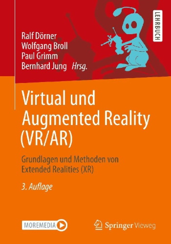 Buchcover und Innenansicht für das Buch: Virtual und Augmented Reality (VR/AR)
