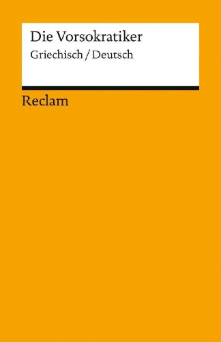 Buchcover und Innenansicht für das Buch: Die Vorsokratiker. Griechisch/Deutsch