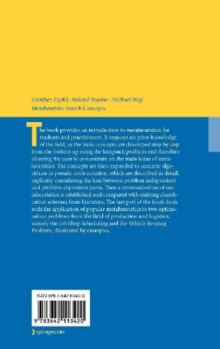 Buchcover und Innenansicht für das Buch: Metaheuristic Search Concepts