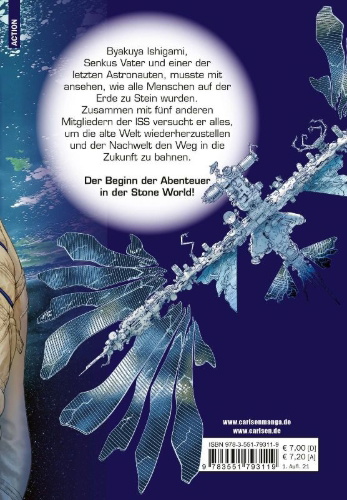 Buchcover und Innenansicht für das Buch: Boichi: Dr. Stone Reboot: Byakuya