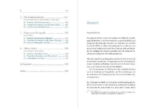 Buchcover und Innenansicht für das Buch: Pädagogische Ansätze in der Kita