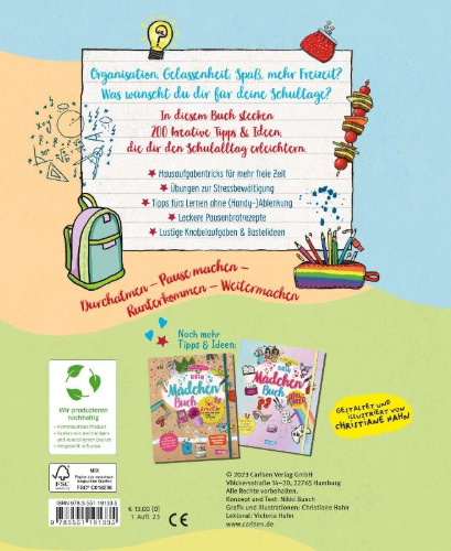 Buchcover und Innenansicht für das Buch: #buch4you: Dein Schultagebuch