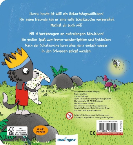 Buchcover und Innenansicht für das Buch: Willi Wölfchen: Wir finden einen Schatz!