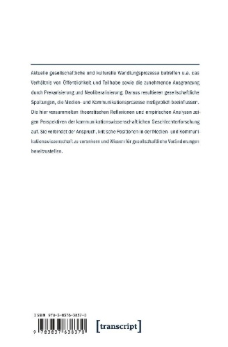 Buchcover und Innenansicht für das Buch: Kommunikationswissenschaftliche Gender Studies