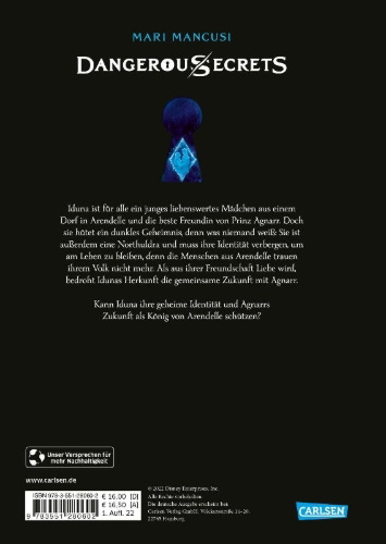 Buchcover und Innenansicht für das Buch: Disney - Dangerous Secrets 1: Iduna und Agnarr: DIE WAHRE GESCHICHTE (Die Eiskönigin)