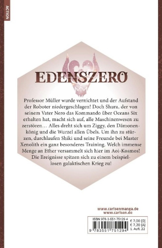 Buchcover und Innenansicht für das Buch: Edens Zero