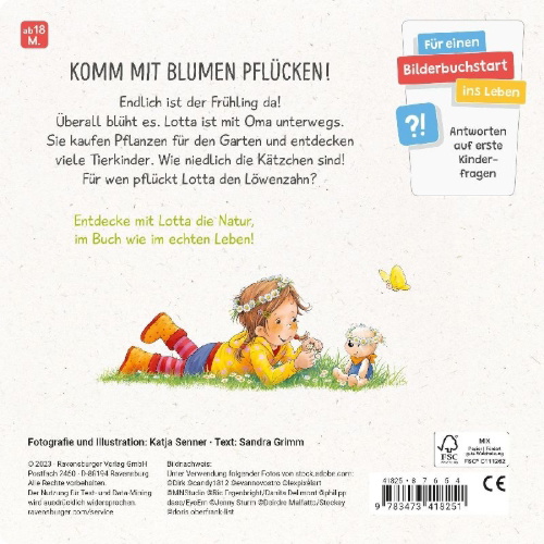 Buchcover und Innenansicht für das Buch: Lotta entdeckt die Welt: Im Frühling